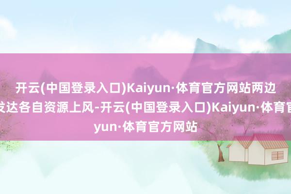 开云(中国登录入口)Kaiyun·体育官方网站两边将充分发达各自资源上风-开云(中国登录入口)Kaiyun·体育官方网站