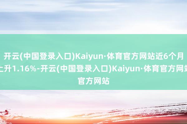 开云(中国登录入口)Kaiyun·体育官方网站近6个月上升1.16%-开云(中国登录入口)Kaiyun·体育官方网站